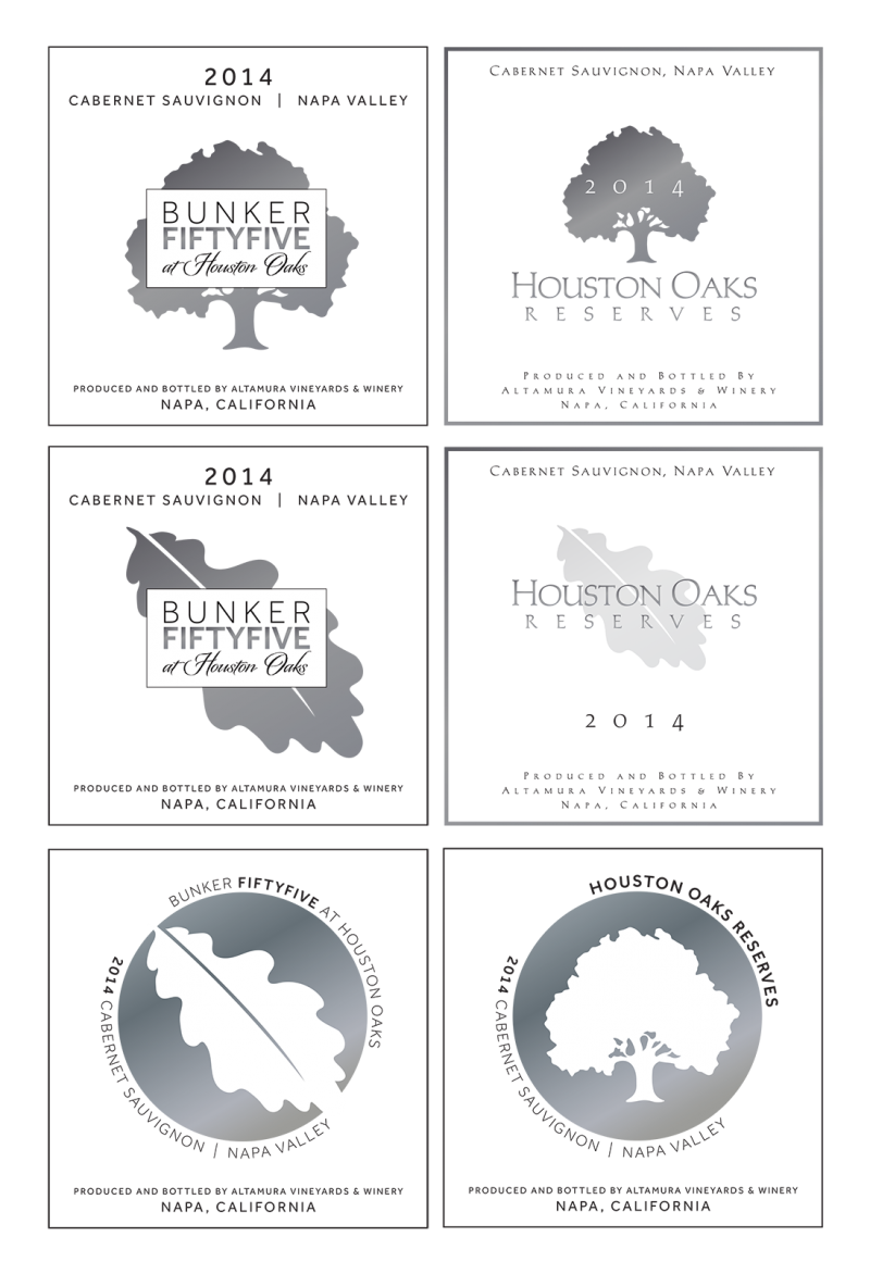 Houston Oaks Wine Label tiangcodesign