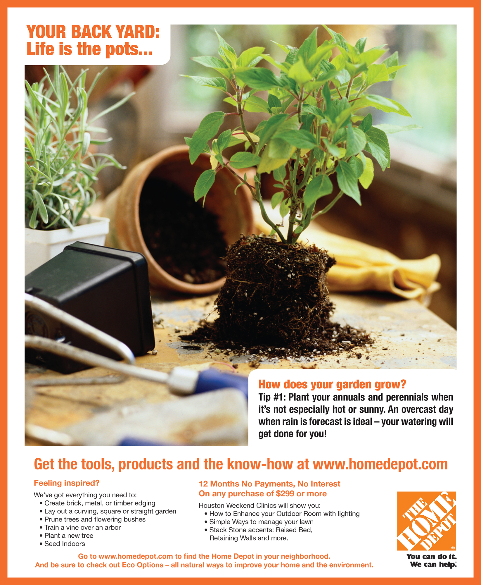 Newspaper Ad - Home Depot: Life Is The Pots